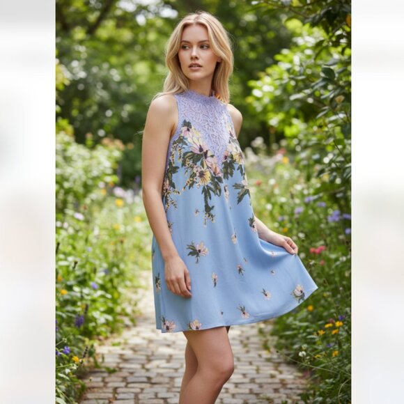 NWT Free People Marsha Printed Slip Dress - Picture 1 of 9